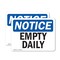 Signmission Empty Daily, 10 in W x Rectangle, Vinyl Decal OS-2PACK-NS-D-710-L-12025 - alternate 1